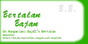 bertalan bajan business card